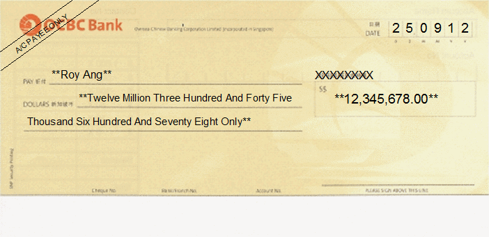 Crossing of cheques