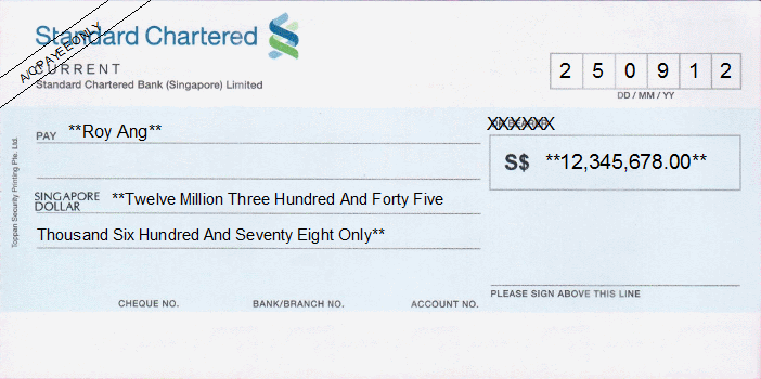 Crossed cheque