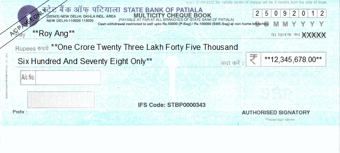 Indian Cheque Printing Software Freeware